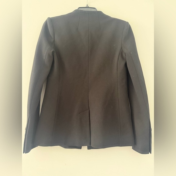Madewell Collarless Lauren Blazer Jacket SIZE 0 One Botton Black - Picture 3 of 4
